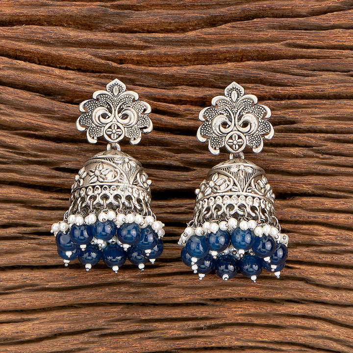 Indo Western Beads Earring With Oxidised Plating 110404