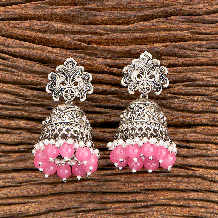 Indo Western Beads Earring With Oxidised Plating 110404