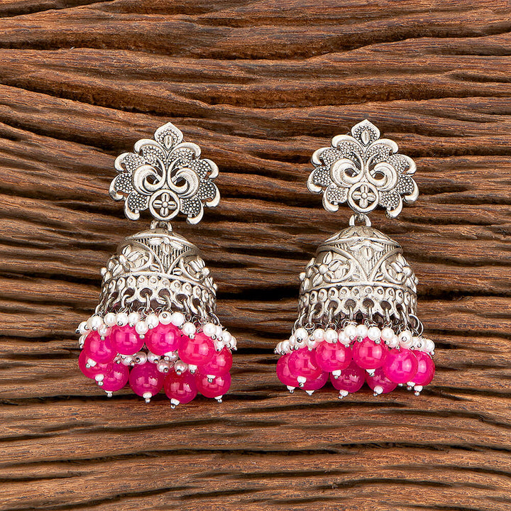 Indo Western Beads Earring With Oxidised Plating 110404