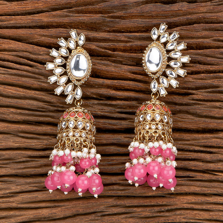 Indo Western Beads Earring With Mehndi Plating 110428