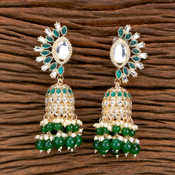 Indo Western Beads Earring With Gold Plating 110429