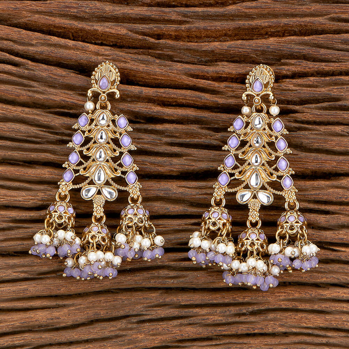 Indo Western Trendy Earring With Mehndi Plating 110436