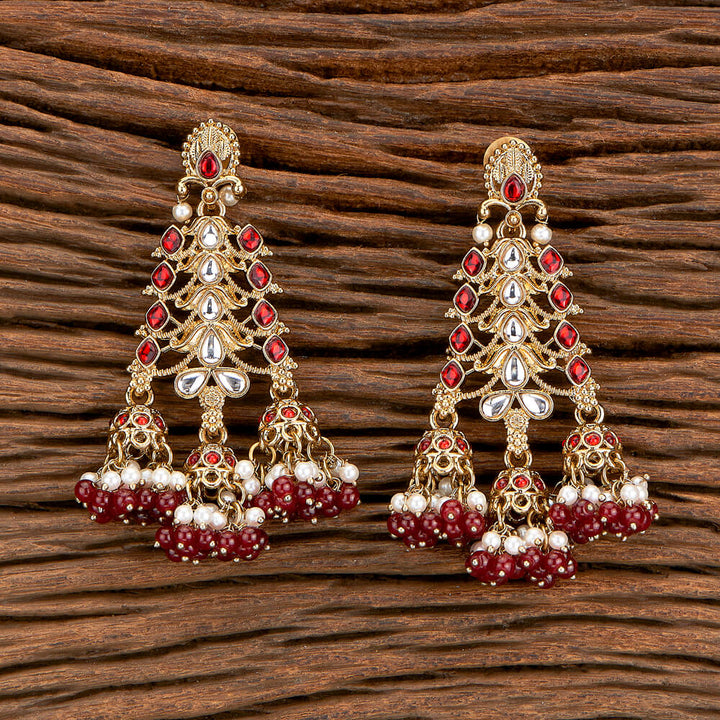 Indo Western Trendy Earring With Mehndi Plating 110436