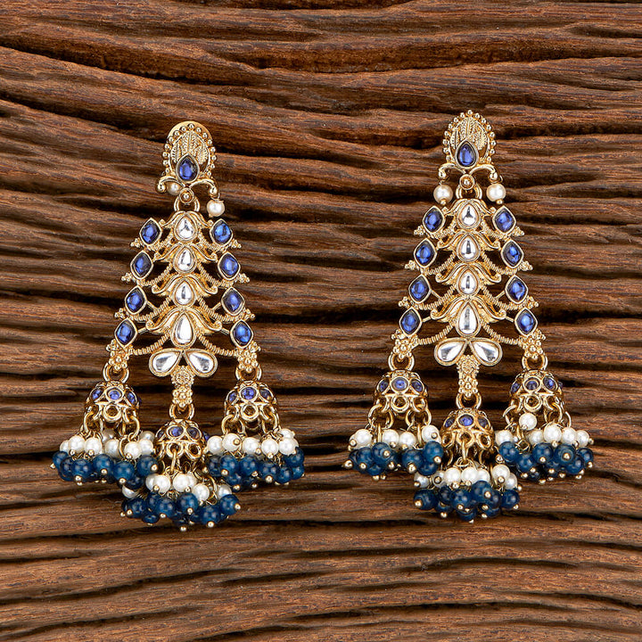 Indo Western Trendy Earring With Mehndi Plating 110436