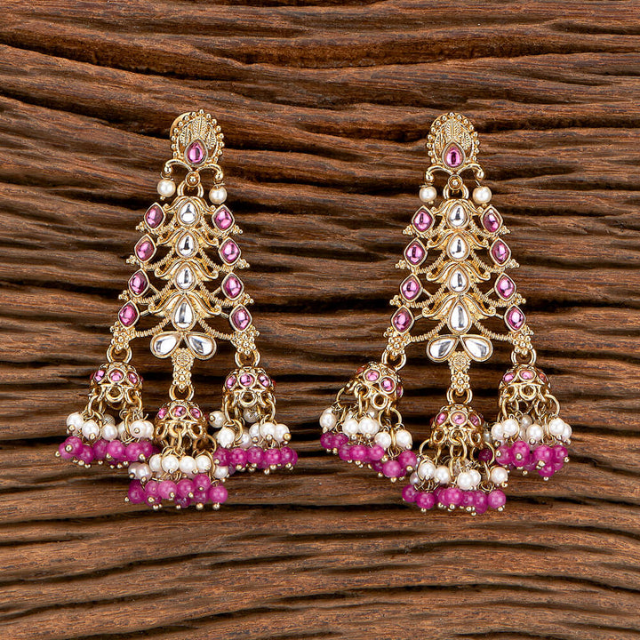 Indo Western Trendy Earring With Mehndi Plating 110436