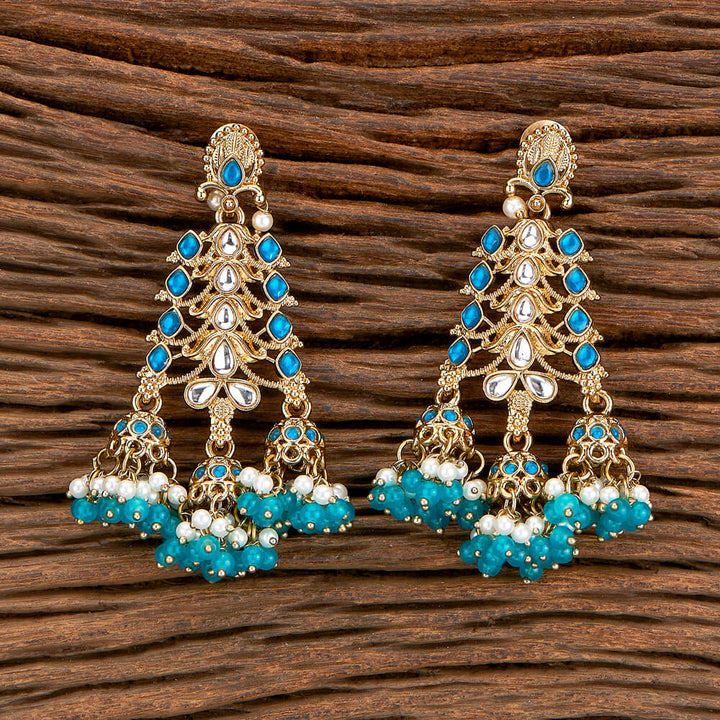 Indo Western Trendy Earring With Mehndi Plating 110436