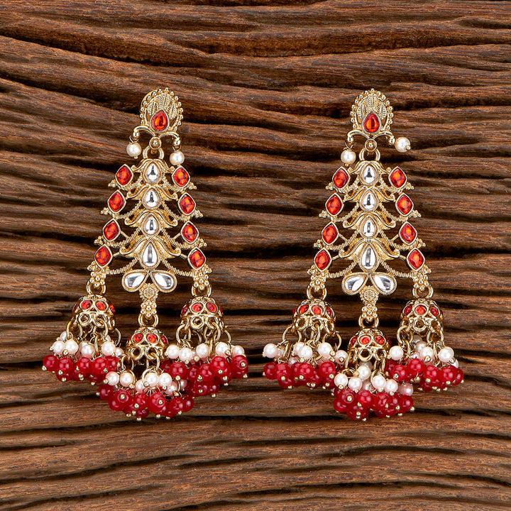 Indo Western Trendy Earring With Mehndi Plating 110436