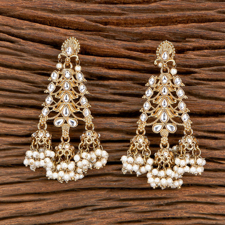 Indo Western Trendy Earring With Mehndi Plating 110436