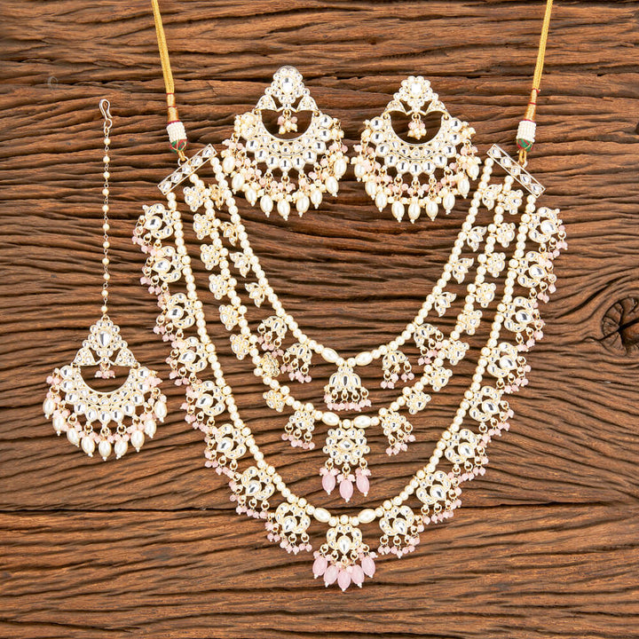 Indo Western Long Necklace With Gold Plating 110448