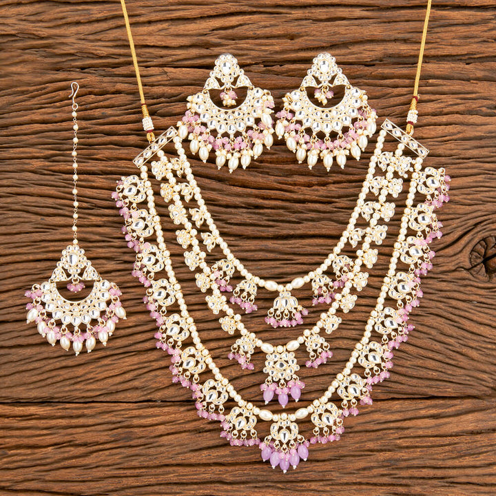 Indo Western Long Necklace With Gold Plating 110448