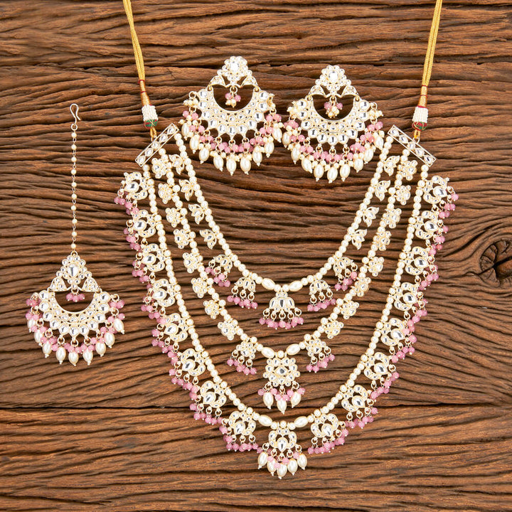 Indo Western Long Necklace With Gold Plating 110448