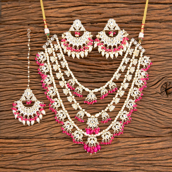 Indo Western Long Necklace With Gold Plating 110448