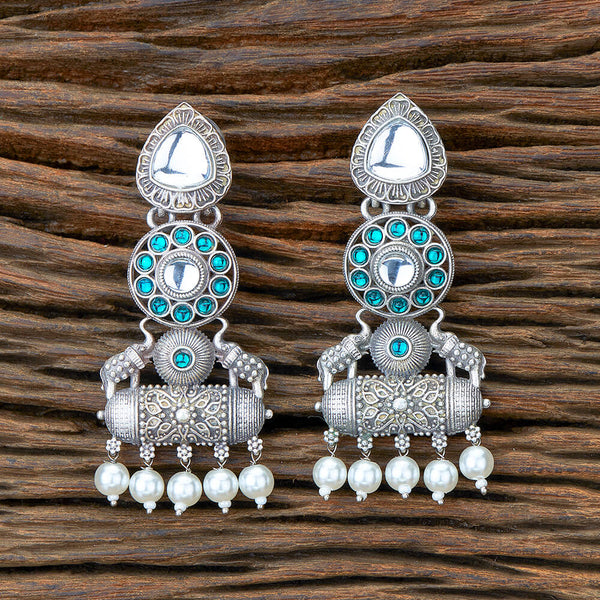 Indo Western Moti Earring With Oxidised Plating 110475