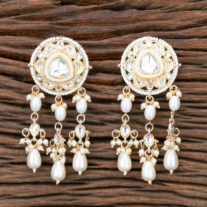 Indo Western Moti Earring With Gold Plating 110484