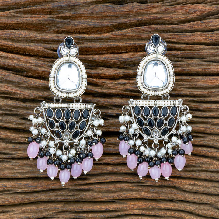 Indo Western Beads Earring With Oxidised Plating 110491