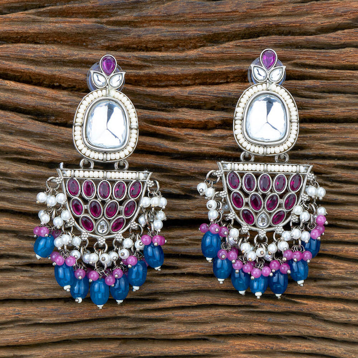 Indo Western Beads Earring With Oxidised Plating 110491