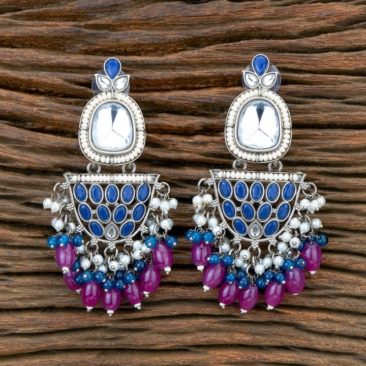 Indo Western Beads Earring With Oxidised Plating 110491