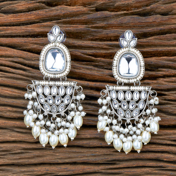 Indo Western Beads Earring With Oxidised Plating 110491