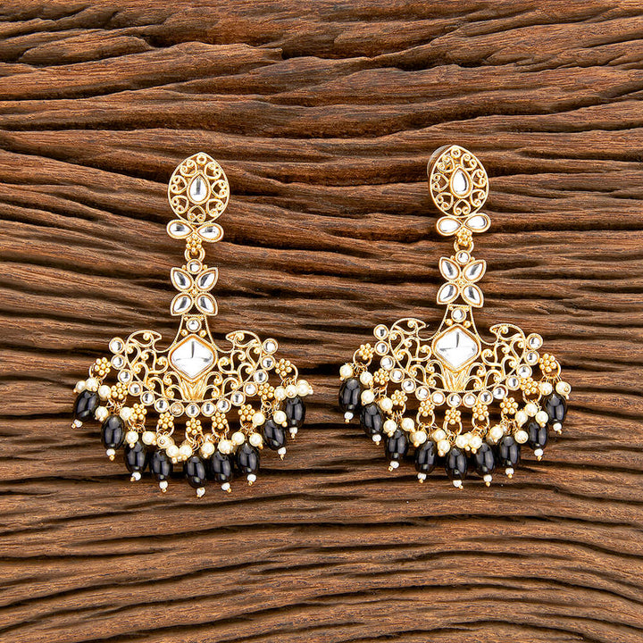 Indo Western Classic Earring With Matte Gold Plating 110507