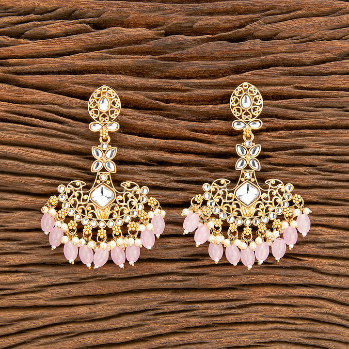 Indo Western Classic Earring With Matte Gold Plating 110507