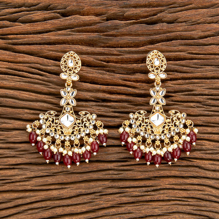 Indo Western Classic Earring With Matte Gold Plating 110507