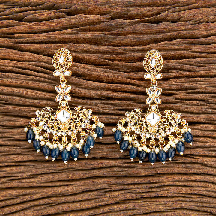 Indo Western Classic Earring With Matte Gold Plating 110507