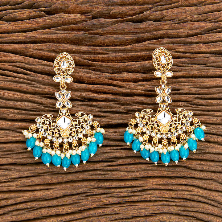 Indo Western Classic Earring With Matte Gold Plating 110507