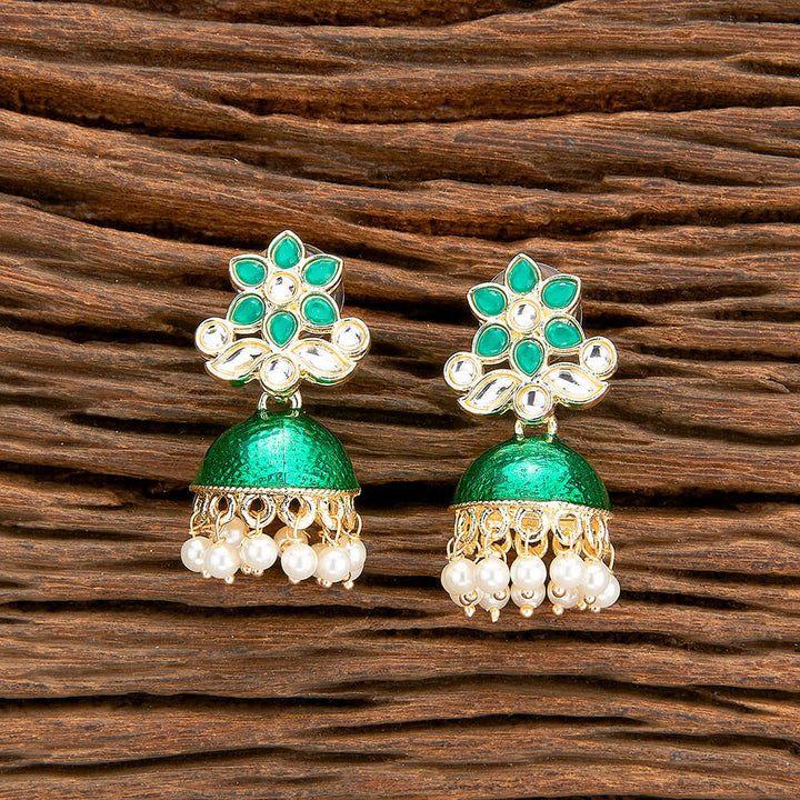 Indo Western Meenakari Earring With Gold Plating 110513