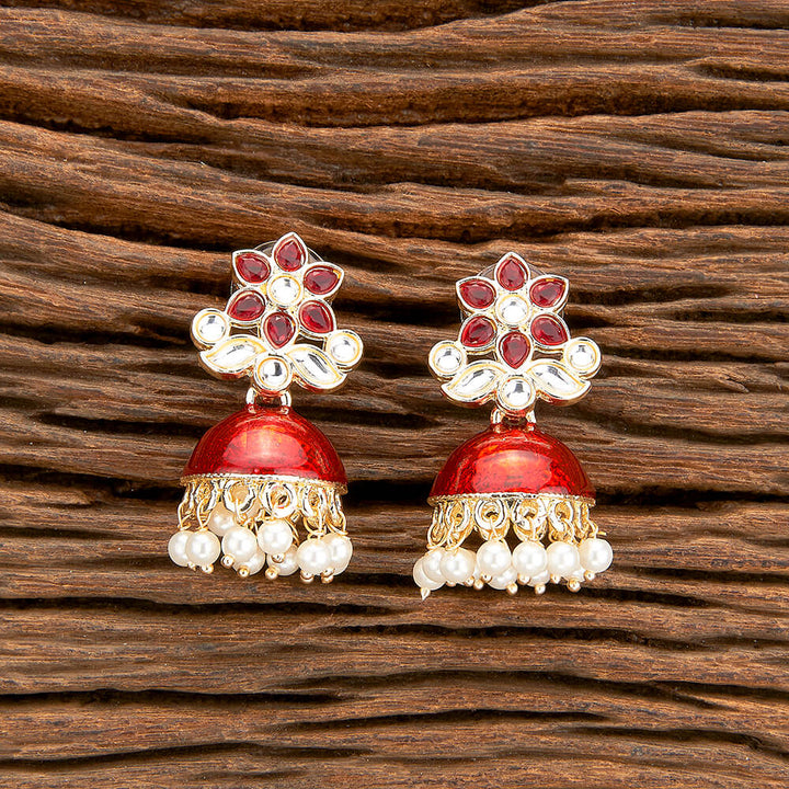 Indo Western Meenakari Earring With Gold Plating 110513