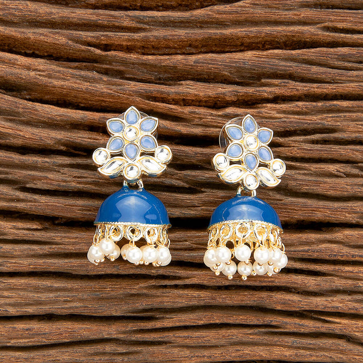 Indo Western Meenakari Earring With Gold Plating 110513