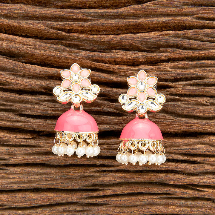 Indo Western Meenakari Earring With Gold Plating 110513