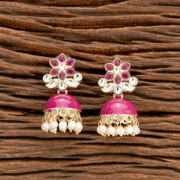 Indo Western Meenakari Earring With Gold Plating 110513