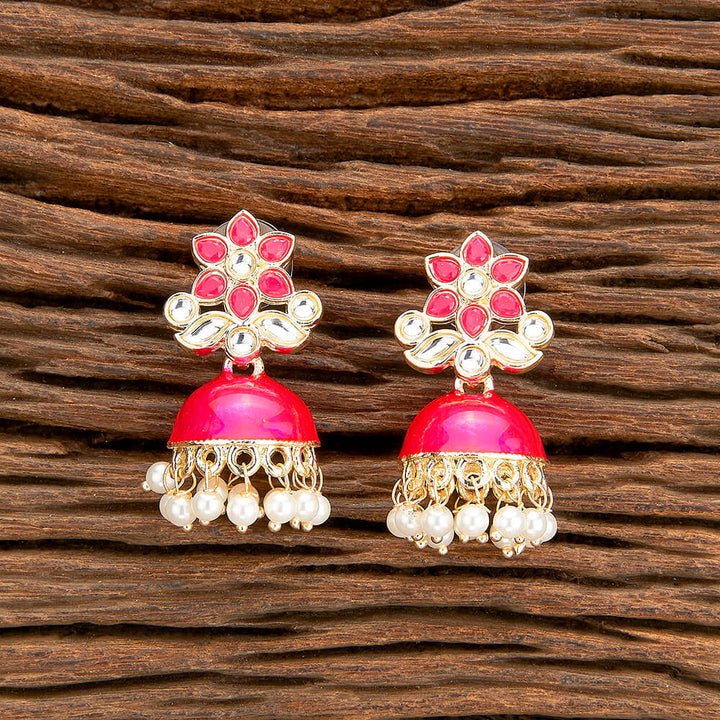 Indo Western Meenakari Earring With Gold Plating 110513