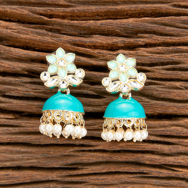 Indo Western Meenakari Earring With Gold Plating 110513