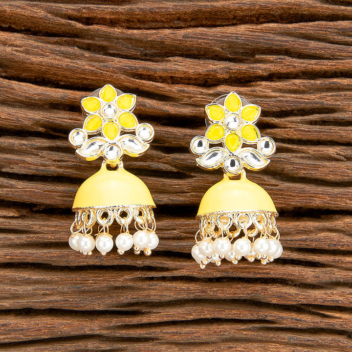 Indo Western Meenakari Earring With Gold Plating 110513