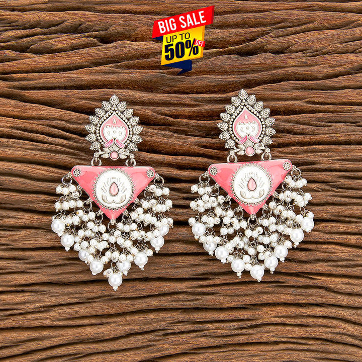 Indo Western Meenakari Earring With Oxidised Plating 110527