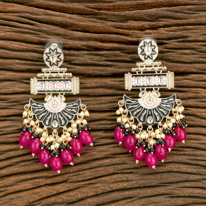 Indo Western Meenakari Earring With Gold Plating 110530