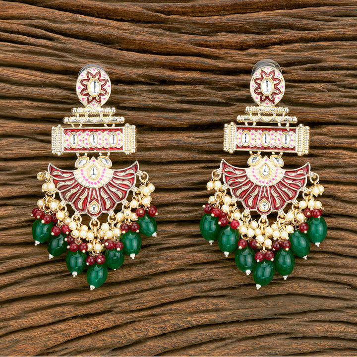 Indo Western Meenakari Earring With Gold Plating 110530