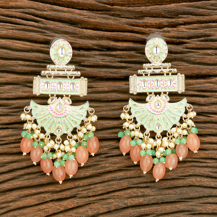 Indo Western Meenakari Earring With Gold Plating 110530