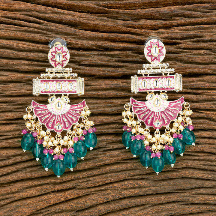 Indo Western Meenakari Earring With Gold Plating 110530