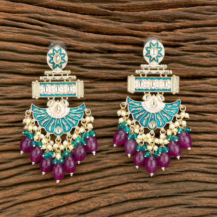 Indo Western Meenakari Earring With Gold Plating 110530