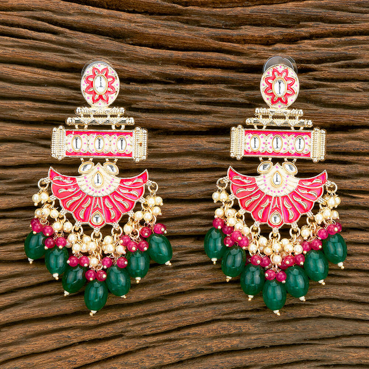 Indo Western Meenakari Earring With Gold Plating 110530