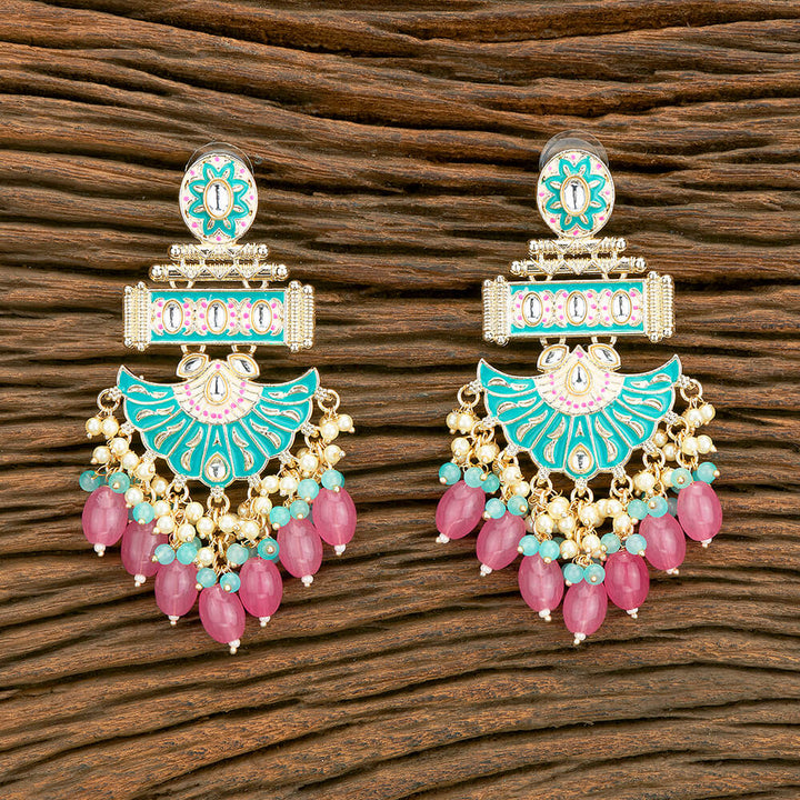 Indo Western Meenakari Earring With Gold Plating 110530