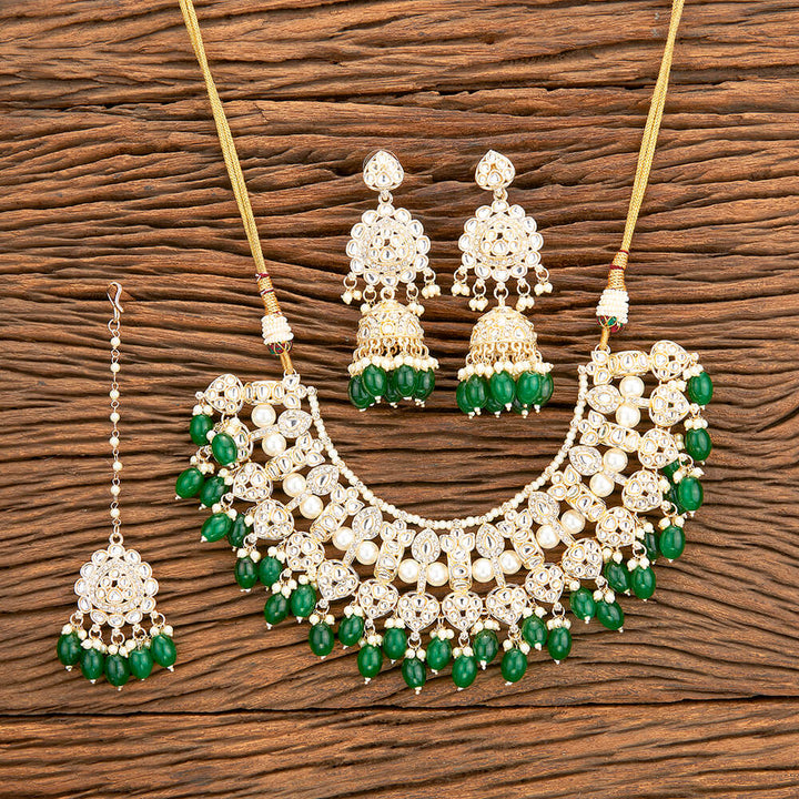 Indo Western Classic Necklace With Gold Plating 110535