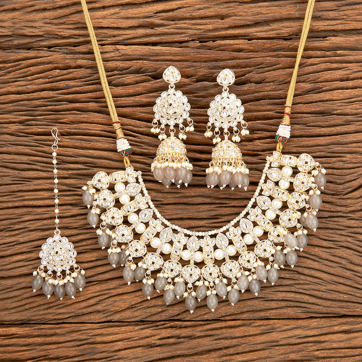 Indo Western Classic Necklace With Gold Plating 110535