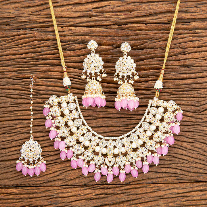 Indo Western Classic Necklace With Gold Plating 110535