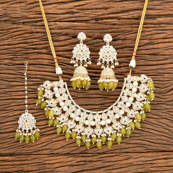 Indo Western Classic Necklace With Gold Plating 110535