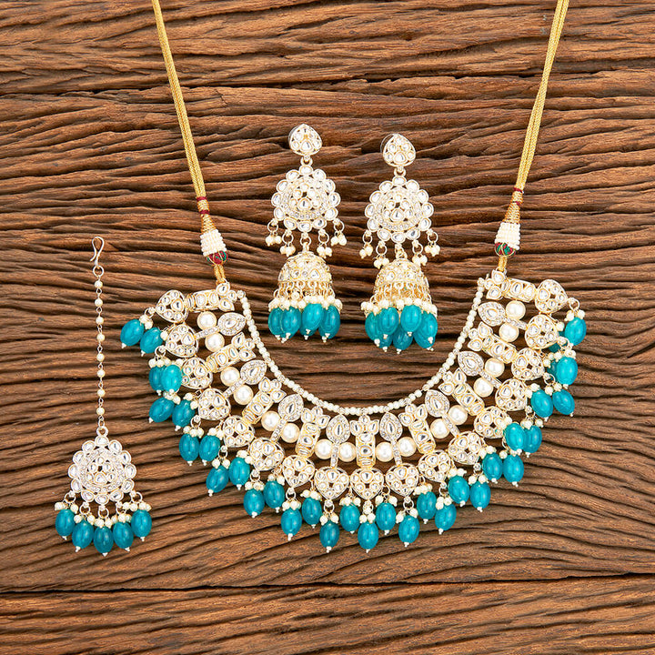 Indo Western Classic Necklace With Gold Plating 110535