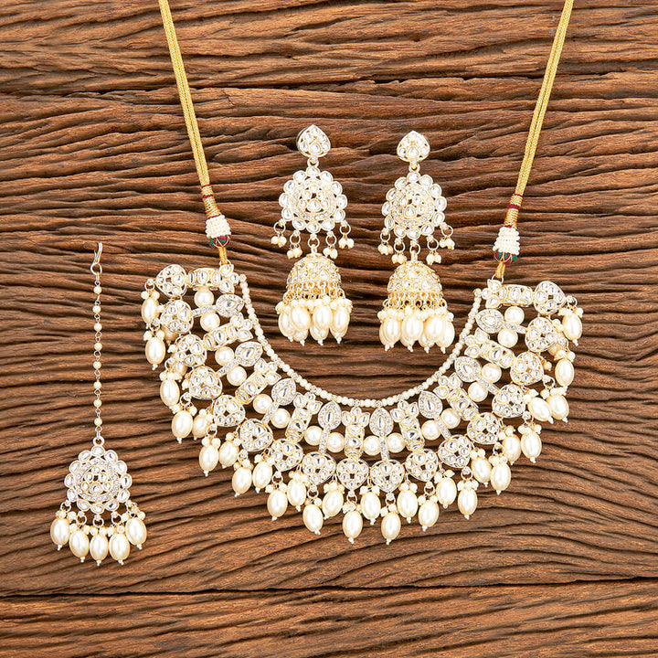 Indo Western Classic Necklace With Gold Plating 110535