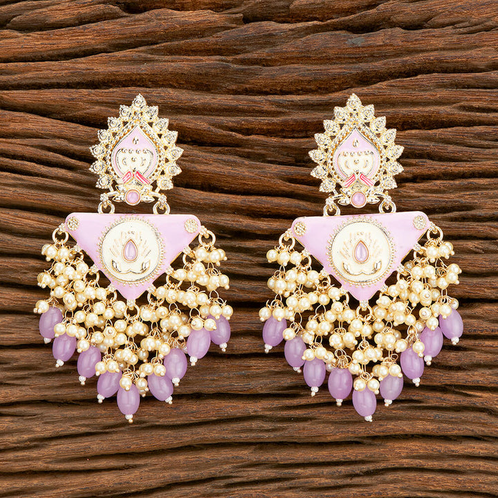 Indo Western Meenakari Earring With Gold Plating 110545